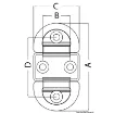Osculati - Folding Pad Eye 59x99 mm with 6800 kg Load - 39.871.02 product image