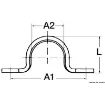 Picture of Stainless steel forged eye bridge 34 mm