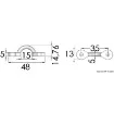 Osculati - Stainless Steel Eye Bridge 8x63 mm - 39.322.08 product image