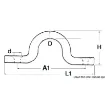 Osculati - Stainless Steel Eye Bridge 8x63 mm - 39.322.08 product image