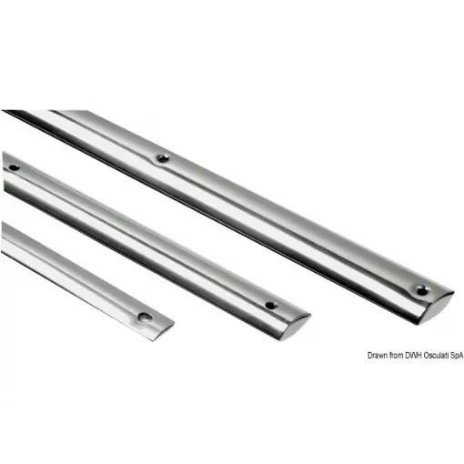 Picture of D - section AISI316 profile 21 mm Rod 3m - 3 - 4.25 - Stainless steel - 185 - 700 - 8 - 21 - 5.5 - AISI316 stainless steel