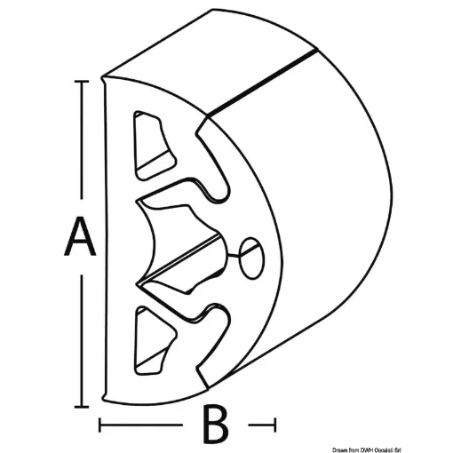 Picture of Fender profile black 90x53mm - 12m