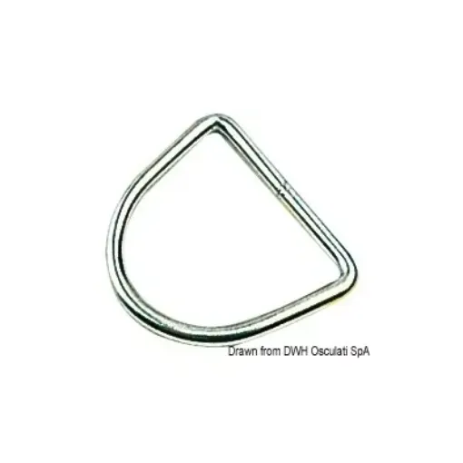 Picture of D - ring 8x60 mm - Stainless steel - 10 - 47 - 50 - 8