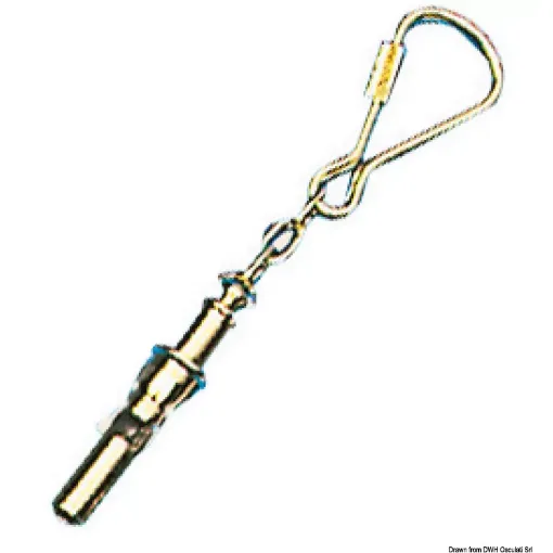 Picture of Pendant polished brass keyring Whistle