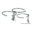 Picture of 2 cup drink holder AISI 316 stud fixation - Stainless steel - 76 - AISI 316 stainless steel