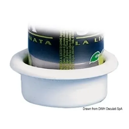 Osculati - Recessed Glass Holder ABS White Ø 75 mm - 48.430.02 product image