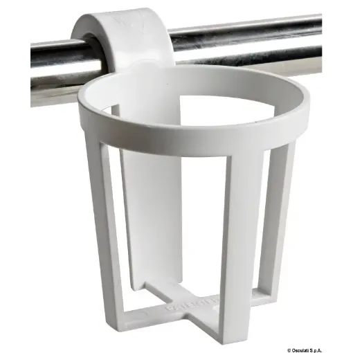 Picture of Plastic universal glass holder for snap - in mounting on pulpits and handrails