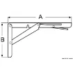 Picture of Folding arm for soft close tables 300 x 160 mm