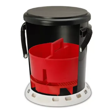 Picture of 5 Gallon black bucket kit incl bucket, caddy, grate, seat and base - Shurhold