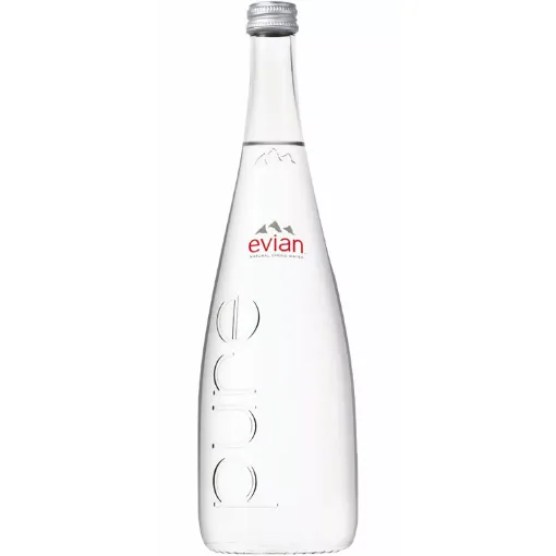 Picture of Evian glass bottles 750ml - box of 12 bottles - still