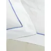 Picture of Single bed sheet set - top sheet, flat bottom sheet and oxford pillowcase in pure cotton - royal blue - Franchini mare bespoke luxury linens