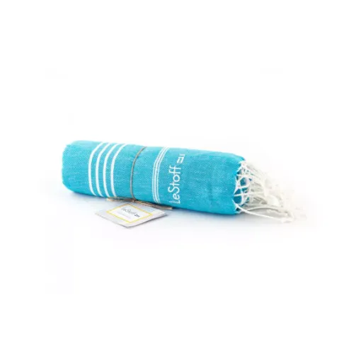 Picture of Organic cotton hammam towel 95x180cm - aqua - LeStoff