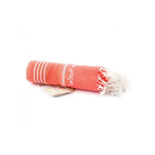 Picture of Organic cotton hammam towel 95x180cm - coral - LeStoff