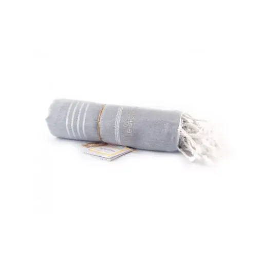 Picture of Organic cotton hammam towel 95x180cm - silver grey - LeStoff