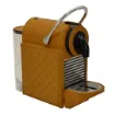 Picture of Collection George coffee machine covered in leather with diamond stitching - tabac - Nespresso compatible - Gordon and Gaia