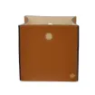 Picture of Collection Lucien square leather basket - medium - beige  and light brown - Gordon and Gaia