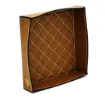 Picture of Square leather soft basket with diamond stitching - Col. light brown - Collection HUGO - Gordon and Gaia