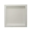 Picture of Square Tray covered in grained leather -   small size - white - Collection MARIUS - Gordon and Gaia