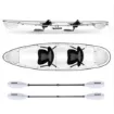 Picture of Serenus 2 two - seater full transparent kayak with deluxe seats and kayak paddles SCK