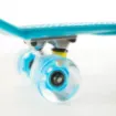 Picture of 22.5” Mini cruiser skateboard blue with LED wheels complete set - Fish