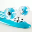 Picture of 22.5” Mini cruiser skateboard blue with LED wheels complete set - Fish