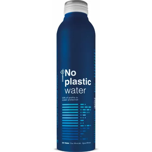 Picture of NoPlasticWater aluminium bottle - still - France - 500ml x 12 - Ocean52