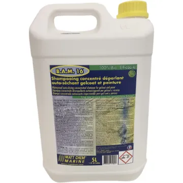 Picture of B.A.M 16 - Waterproof auto - drying concentrated shampoo for hull and deck - 5L - Matt Chem