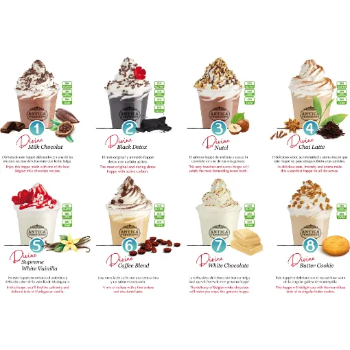 Picture of Frappe pack consisting of 8 flavors - 1 can per flavor - Antica Tradizione