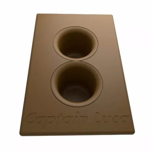 Picture of Custom cup holder - wooden effect - Solvit 3D