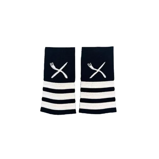 Picture of Chef epaulet silver three stripes - Liquid Yacht Wear