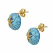 Picture of Silver earrings with gold plated sea urchins - Nauticalgifts