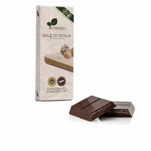 Picture of Modica IGP chocolate at the salt of Sicily - Ciokarrua