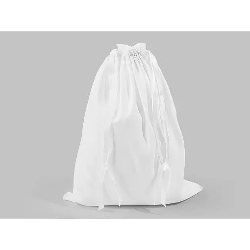 Picture of Laundry bag in heavy satin - white color - size-50-70cm - Franchini mare bespoke luxury linens