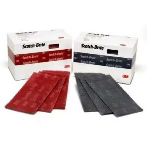 Picture of 3M scotch - brite ultra - fine gray flex durable scouring pads - Grey - 25 Units - 115 x 228mm - 3M