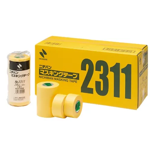 Picture of 2311 60mm x 100m Yellow masking tape - 4 rolls - Nichiban