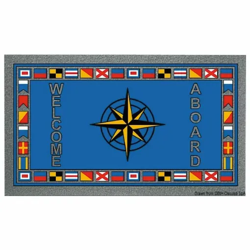 Picture of Doormat with compass rose and flags