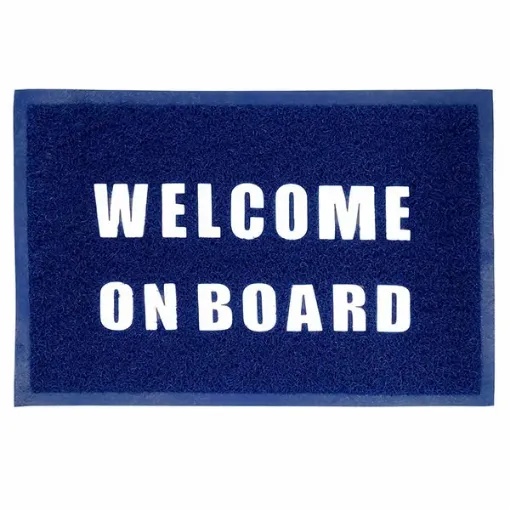 Picture of Welcome on board doormat in blue pvc