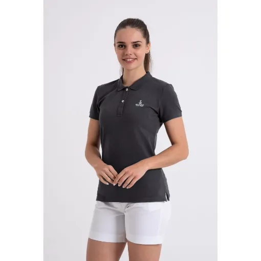 Picture of Ladies Pique Polo - Charcoal - XS - Kariban