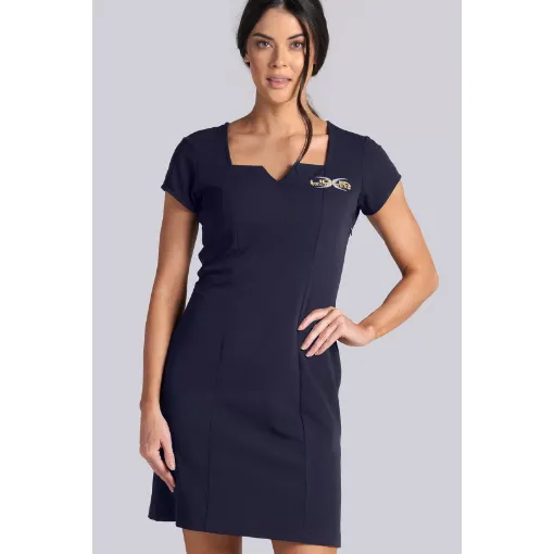 Picture of The Square Neck Dress - Navy - XS - Liquid Yacht Wear