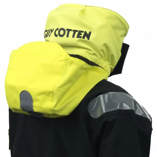 Picture of Guy Cotten Kara offshore Jacket DREMTECH+ - Black/Yellow Fluorescent - L - Guy Cotten