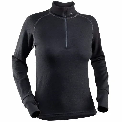 Picture of Devold Expedition Zip Neck Top Womens - Black - S - Devold