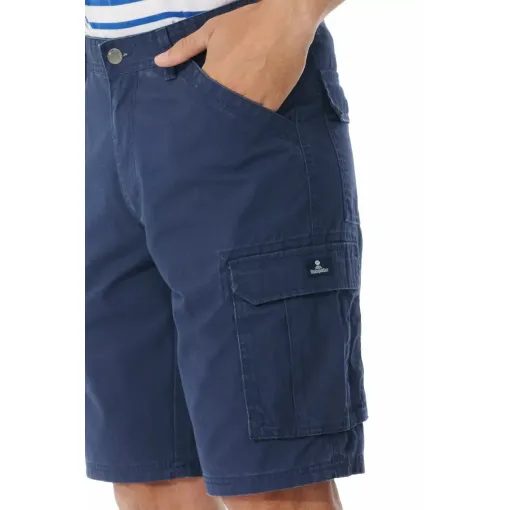 Picture of Mousqueton Donan mens cotton cargo shorts - Marine - 32 - Mousqueton