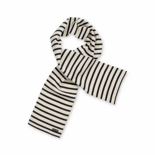 Picture of Saint James Rayee Wool Scarf - 1 Size - Ecru/Marine - Saint James