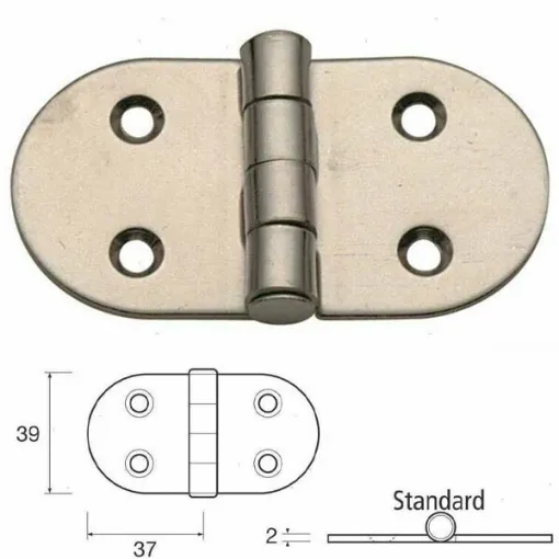 Picture of Stainless steel round biscuit hinge