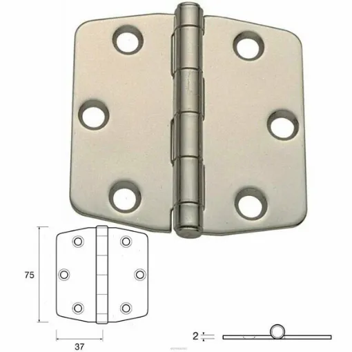 Picture of Large Stainless Steel Biscuit Hinge