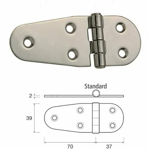 Picture of Round stainless steel eccentric hinge