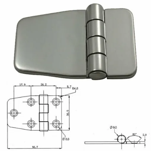 Picture of Eccentric stainless steel covered hinge