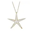 Picture of Silver starfish necklace gold plated - Nauticalgifts