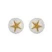 Picture of Silver earrings with gold plated sea urchins - Nauticalgifts