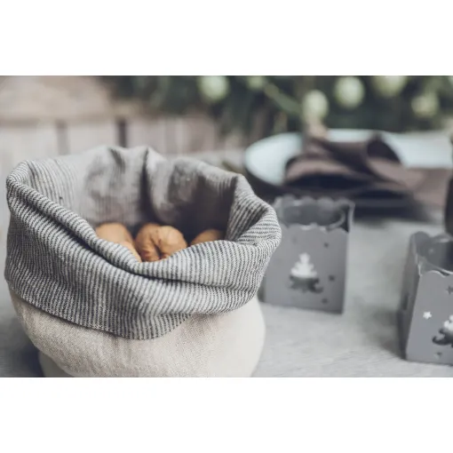 Picture of 15x17 cm, Linen Kitchen Storage Basket, heavy weight